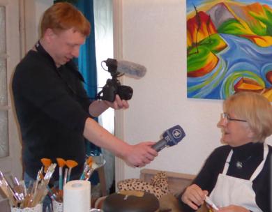 Interview im Urnenwerk mit dem Hospizverein - TV