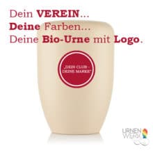 Bio Urne mit Vereinslogo oder deiner Marke - deine Farbwahl - Un