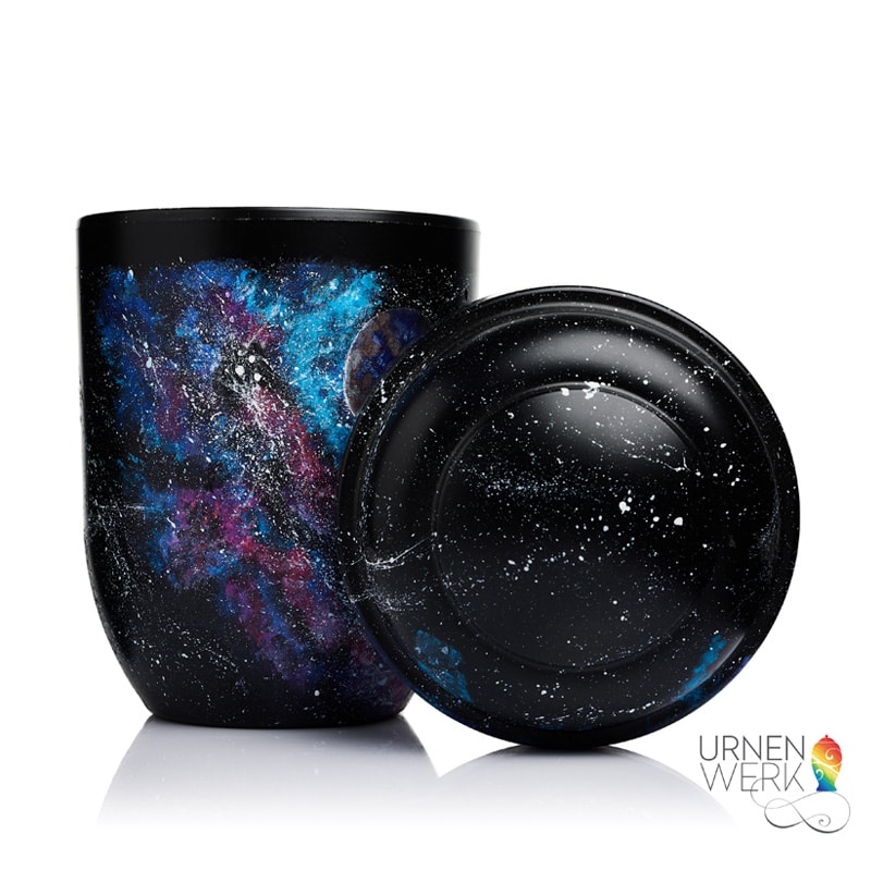 Weltraum Urne - keepsake urn space - Deckelansicht
